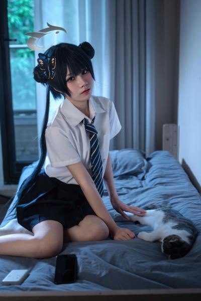 清水凪 蔚蓝档案 龙华妃咲JK [52P-527MB] Cosplay写真第 12 张